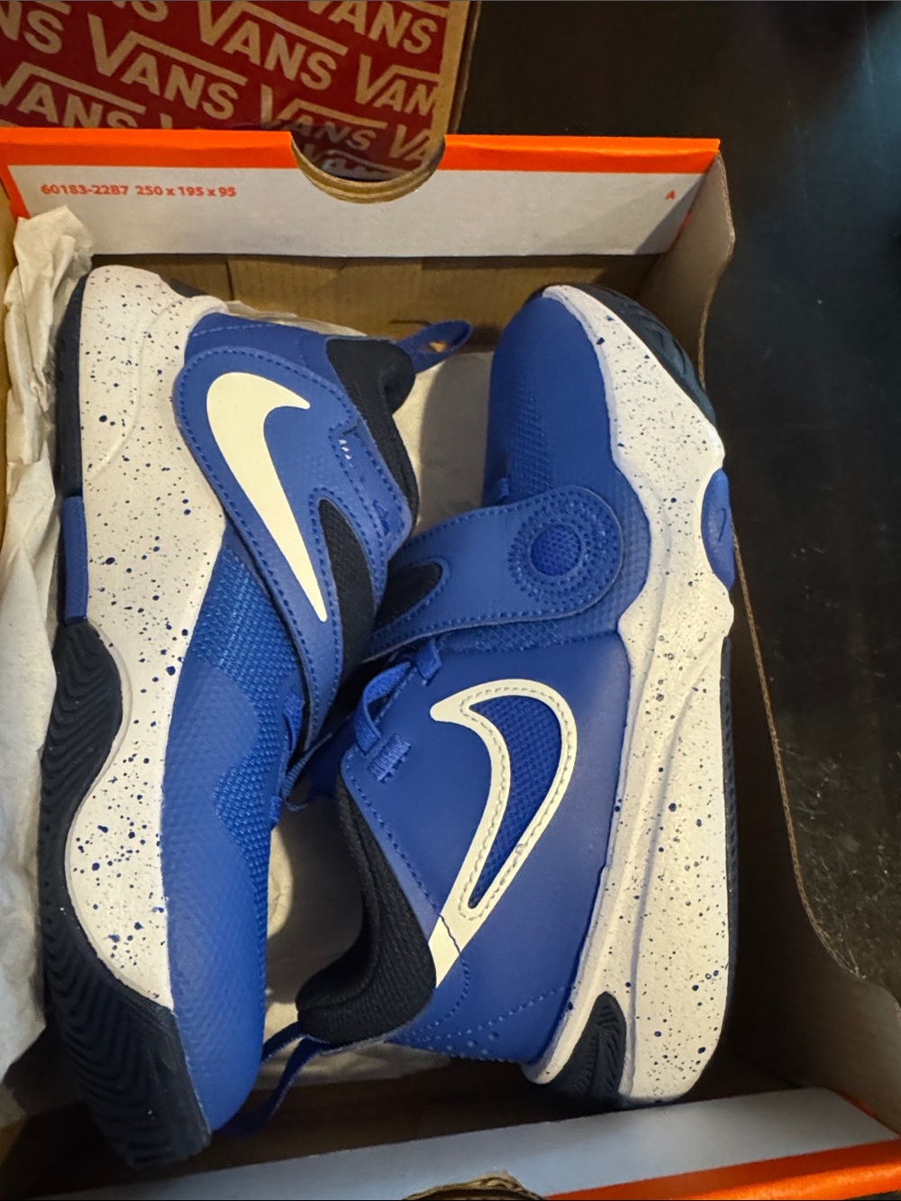 Nike Kids Royal Blue & White Velcro Sneakers